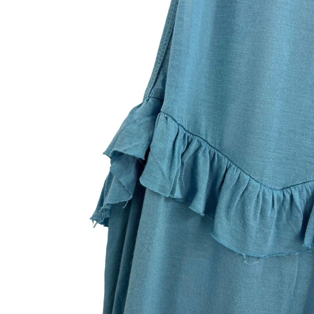 LAMade Blue Ruffle Tank Small New - Picture 2 of 6